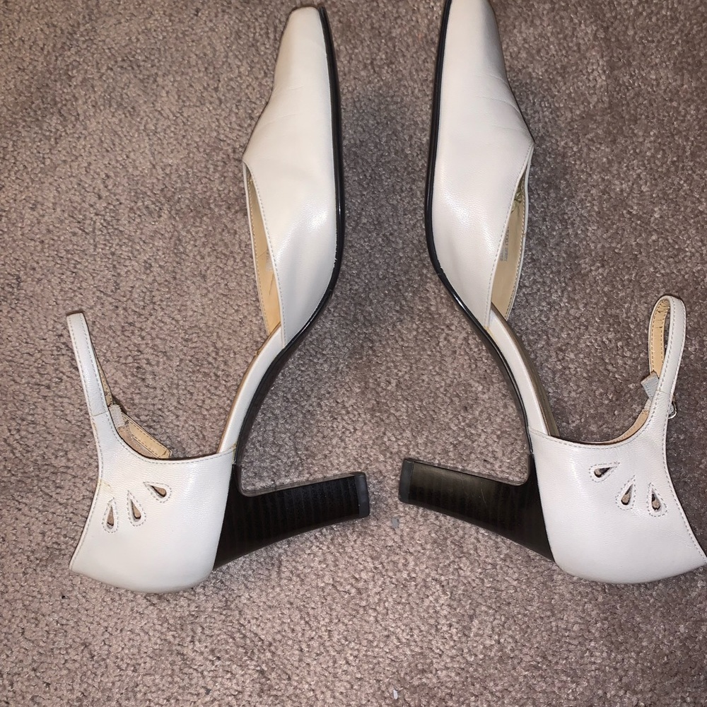 Aerosoles. White heels. Size 8. Gently worn.